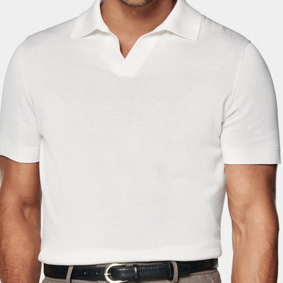 Suitsupply Off-White Buttonless Polo S: S - Picture 1 of 9